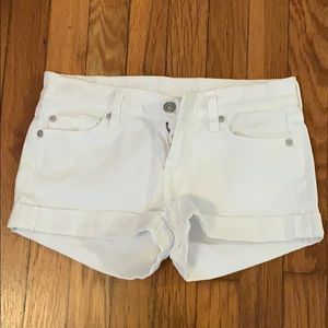 7 for all mankind white shorts - size 25